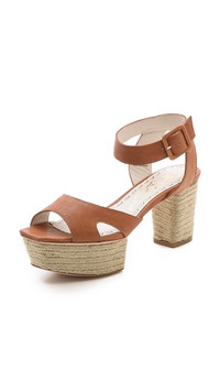 Click for more info about Alice + Olivia Claire Ankle Strap Sandals - Caramel