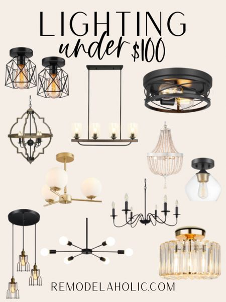 Lighting under $100! Update the lighting in all your spaces! All of these beautiful fixtures are priced under $100!

Lighting, light fixtures, home decor, home update, under 100, Walmart 



#LTKhome #LTKFind #LTKunder100