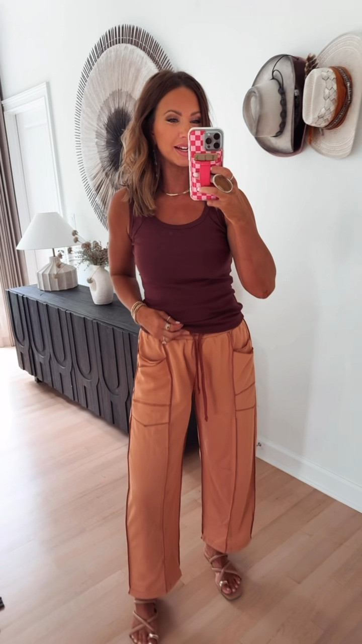 amazon tank and amazon barrel sweatpants linked! walmart sandals and goldie lew jewelry linked too! 

#LTKStyleTip #LTKSaleAlert #LTKFindsUnder50
