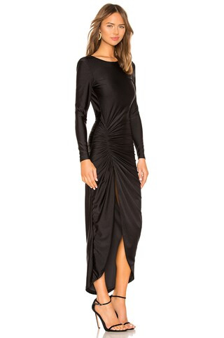 superdown Sarah Ruched Maxi Dress in Black from Revolve.com | Revolve Clothing (Global)