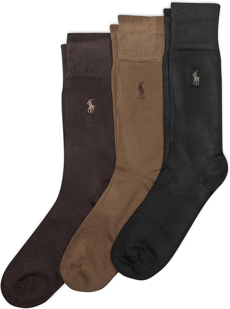 Polo Ralph Lauren Men's Supersoft Flat Crew Socks (3 Pairs) | Amazon (US)