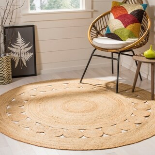 Safavieh Handmade Natural Fiber April Natural Brown Jute Rug - 5' x 5' Round | Overstock.com Shop... | Bed Bath & Beyond