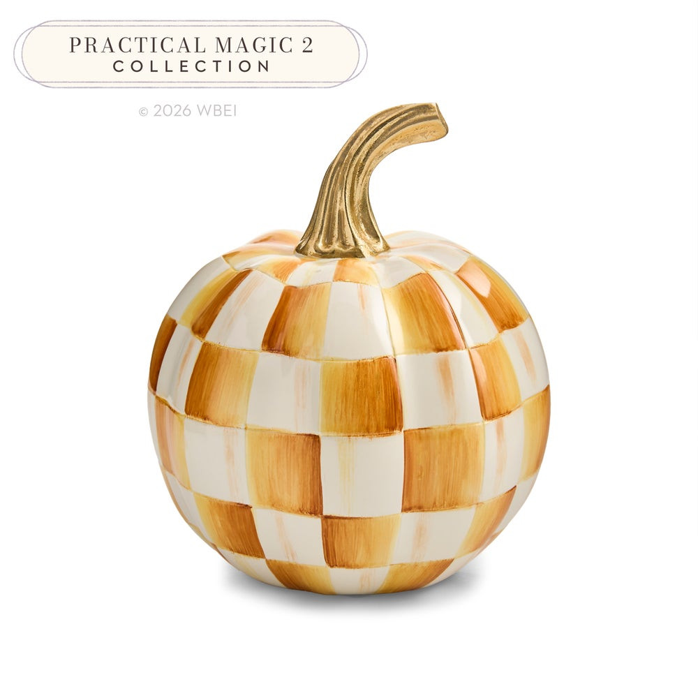 Amber Check Mini Pumpkin