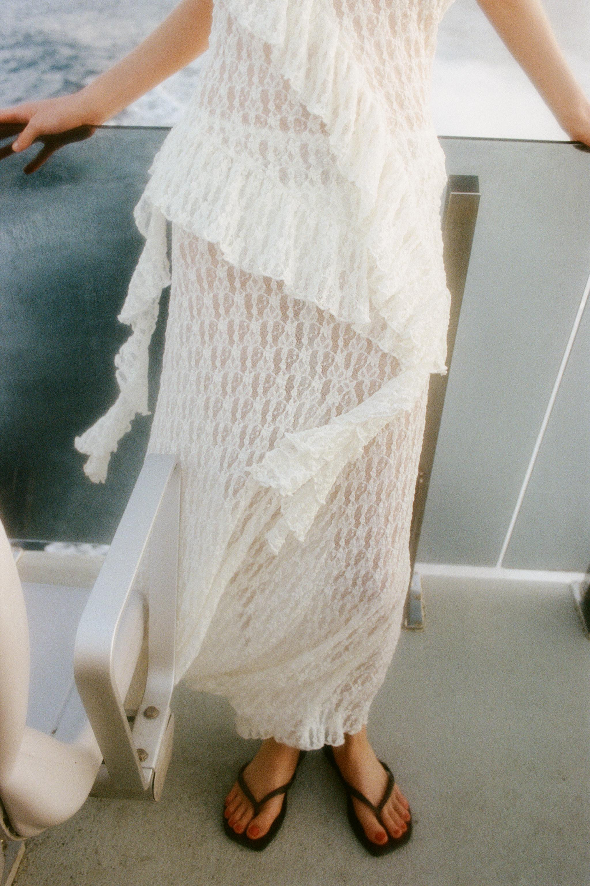 LONG LACE SKIRT | Zara US