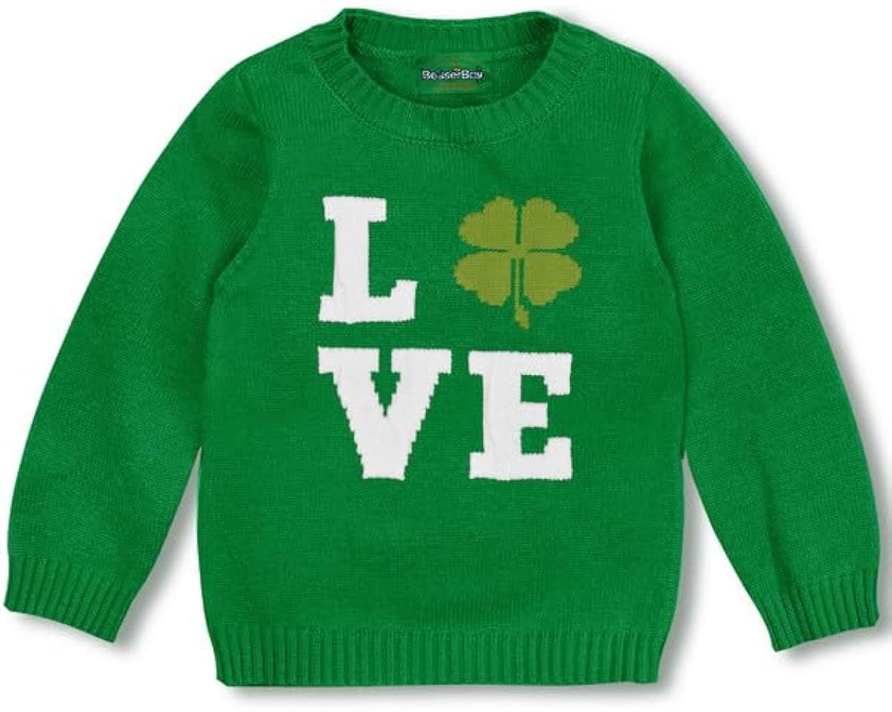 BesserBay Unisex Toddler Irish Clover St. Patrick's Day Knitted Pullover Sweater 6M-6Y | Amazon (US)