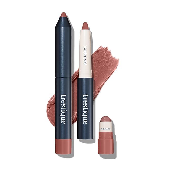 TRE'STIQUE treStiQue Matte Lip Crayon, Matte Lipstick With Built-in Lip Gloss Balm, 2-in-1 Lip Li... | Amazon (US)