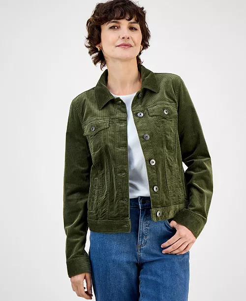 Style & Co Women's Corduroy Classic Long-Sleeve Jacket, Created for Macy's - Macy's | Macy's
