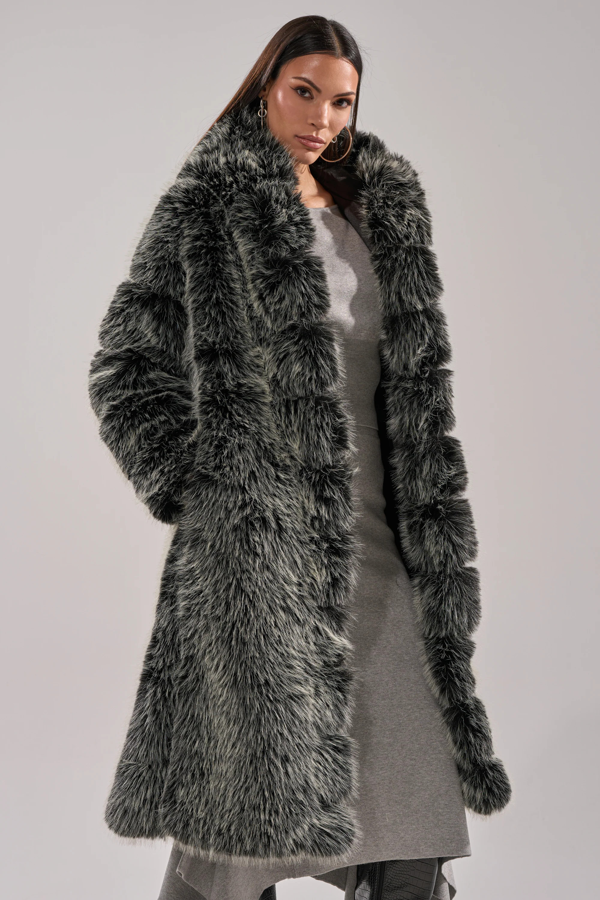 SNOW BUNNY HOODED FAUX FUR COAT | AKIRA