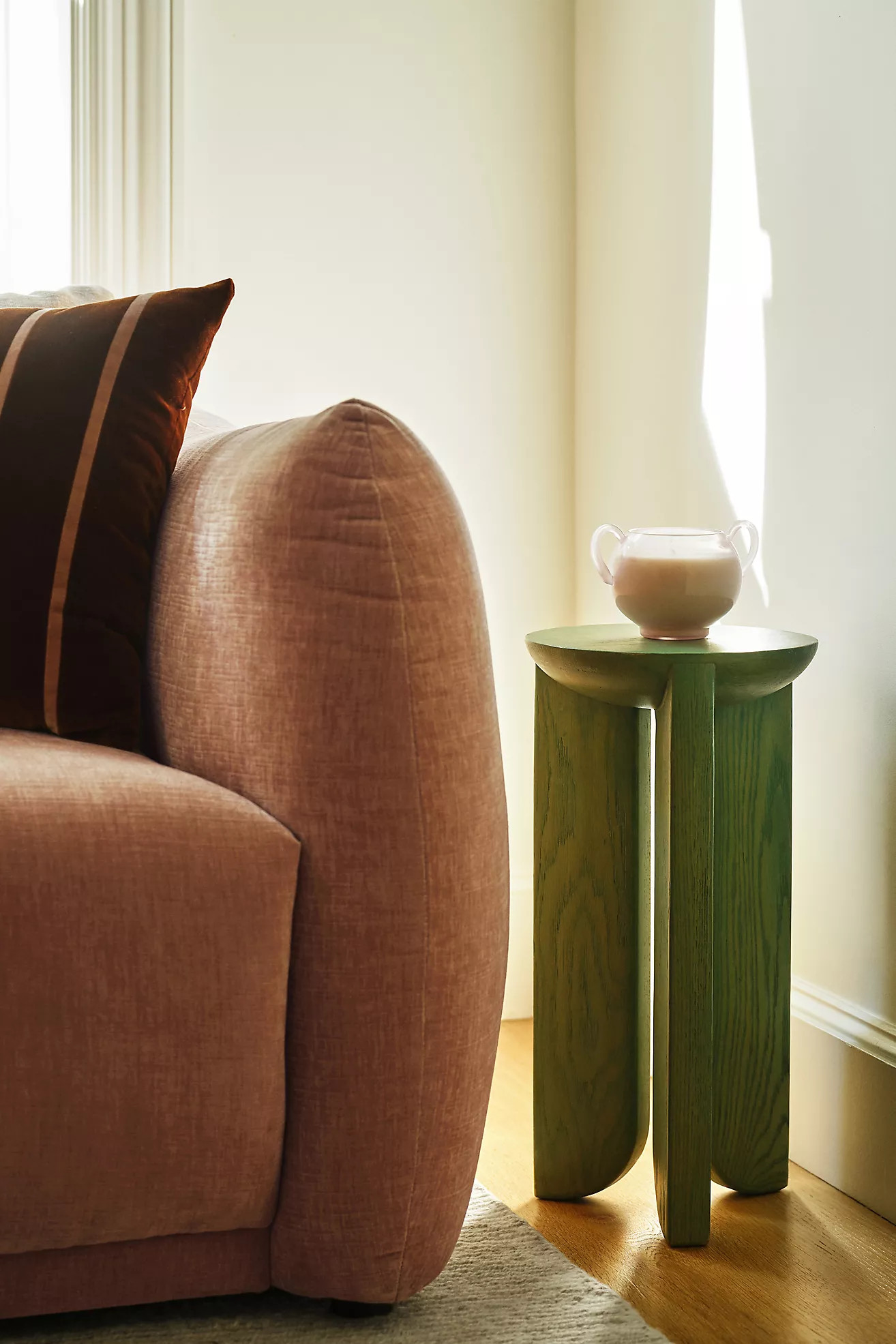 Hemi Solid Oak Wood Side Table | Anthropologie (US)