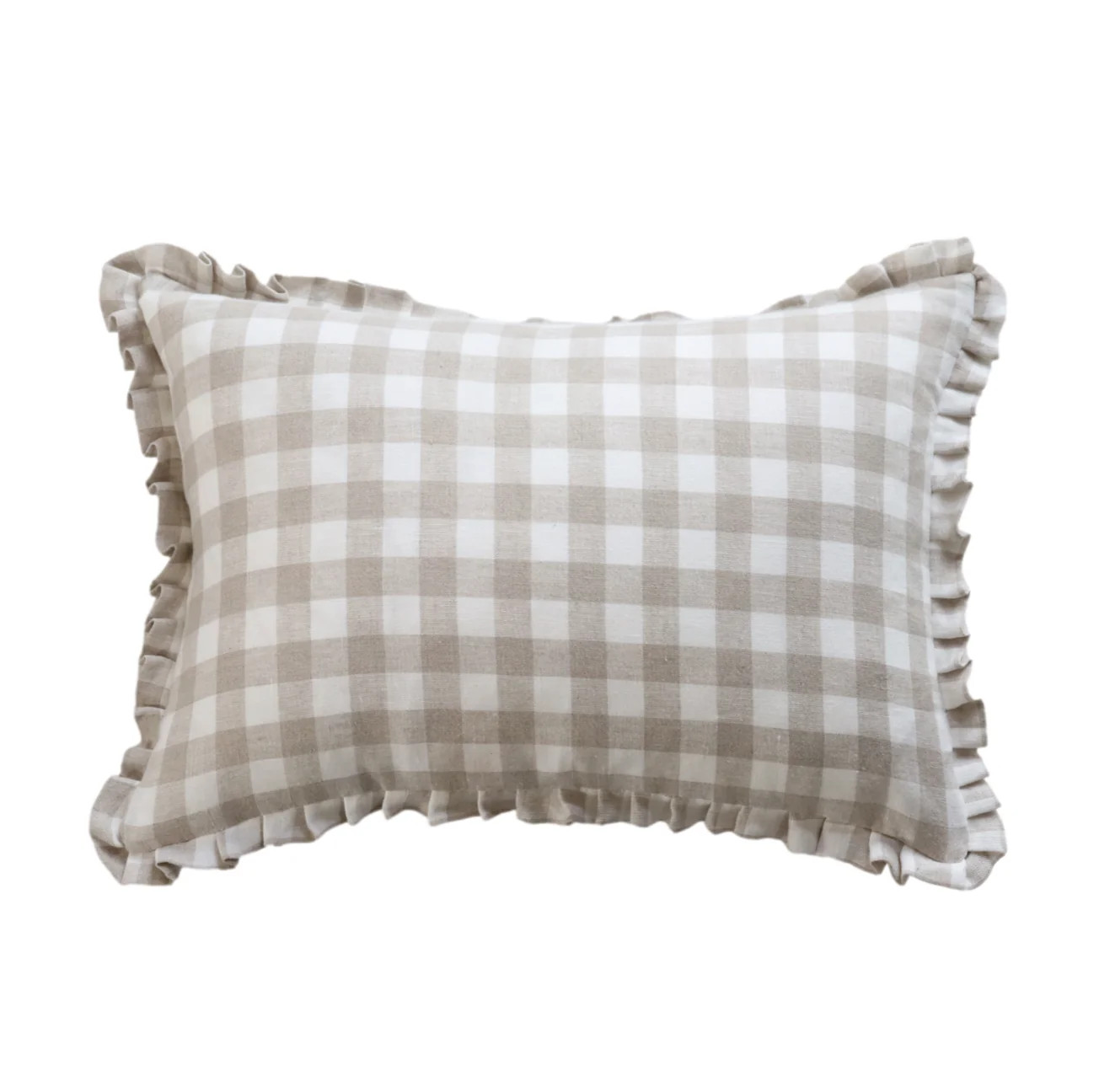 Florence Gingham Ruffle Pillow Cover | Danielle Oakey Interiors INC