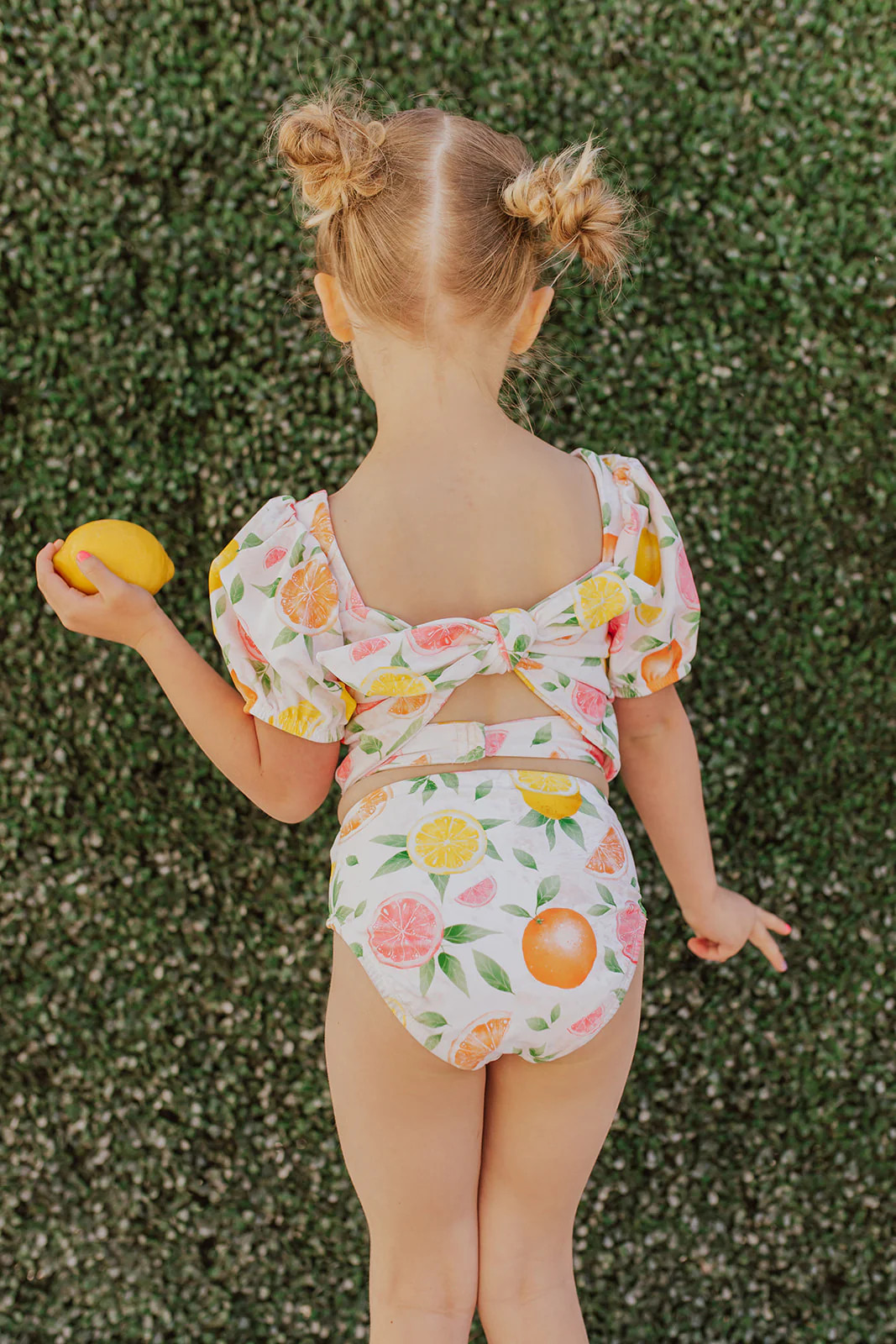 GIRLS SWIM BOTTOM IN CITRUS PRINT BY SASSY RED LIPSTICK X PINK DESERT | Pink Desert