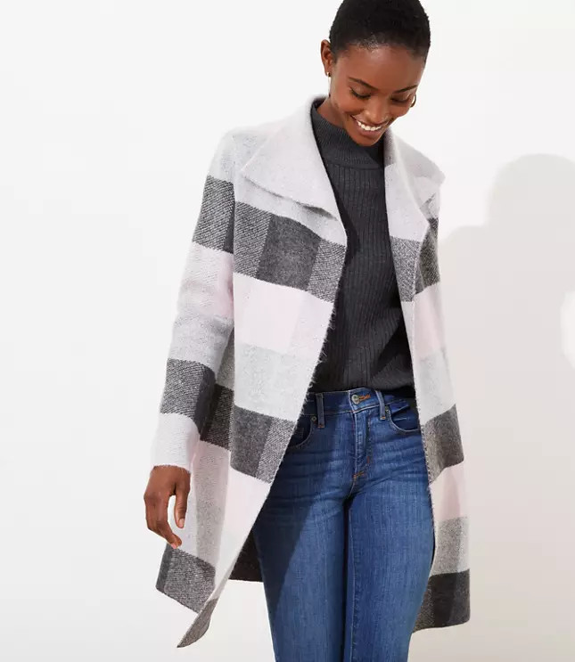 Plaid Coatigan | LOFT