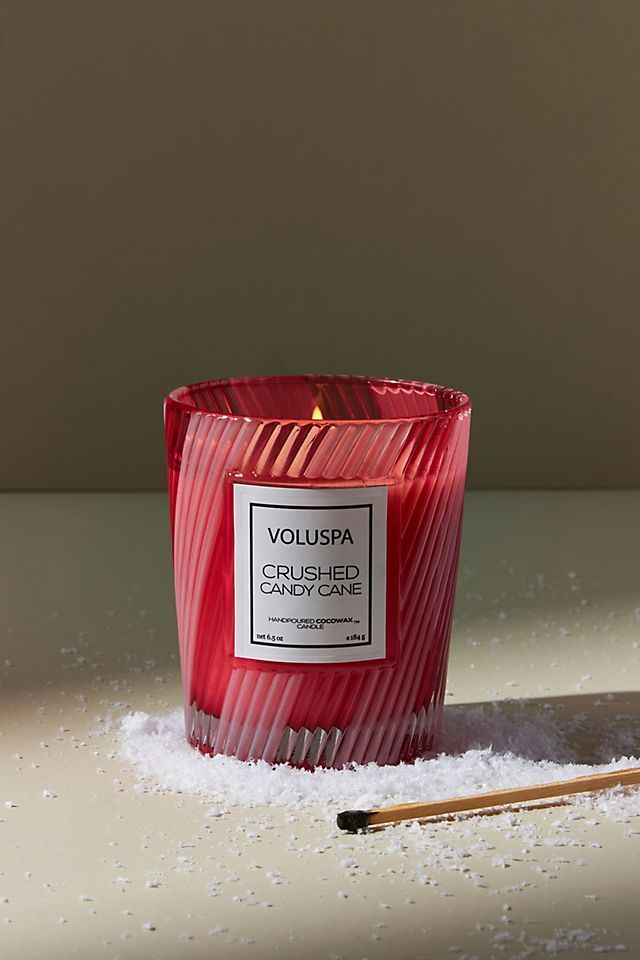 Voluspa Candy Cane Glass Candle | Anthropologie (US)