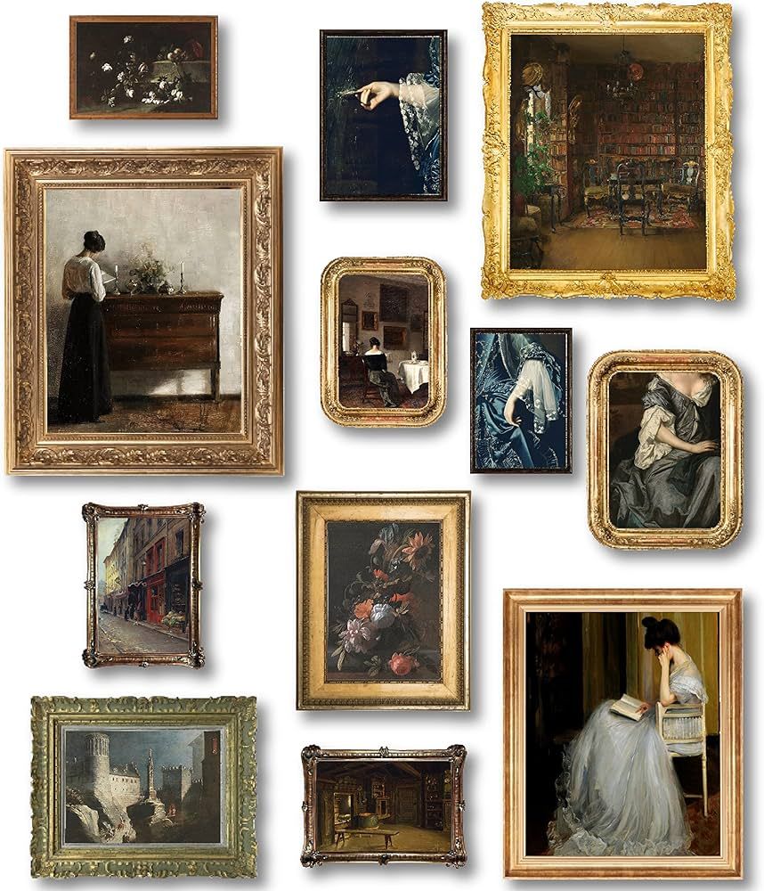 97 Decor Gothic Victorian for Home - Antique Wall Decor, Dark Pictures Wall, Vintage Ladies Portr... | Amazon (US)