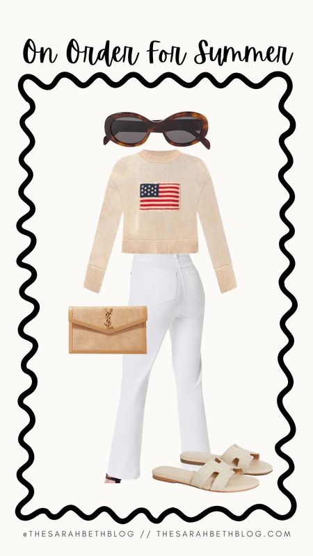 CLASSIC pieces I have on order for summer… comment CLASSIC & I will send you the links to these pieces as well as how I plan on styling them! 

Maygel coronel suit
White spanx denim
Black waterproof sandals
Celine sunglasses
Lorna Murray visor
Tuckernuck flag sweater
BLACK hill house dress

#LTKSeasonal #LTKtravel #LTKswim