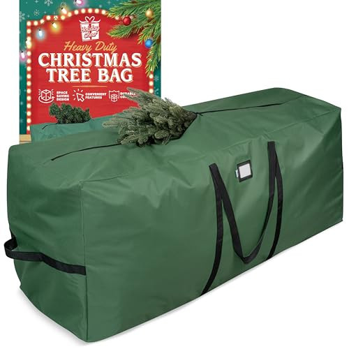 Holiday Cheer Christmas Storage Bag Heavy Duty Fits Up to 7.5ft Tall Artificial Tree, Waterproof with Durable Handles & Zipper Xmas Tree Storage Bag (Green) | Amazon (US)
