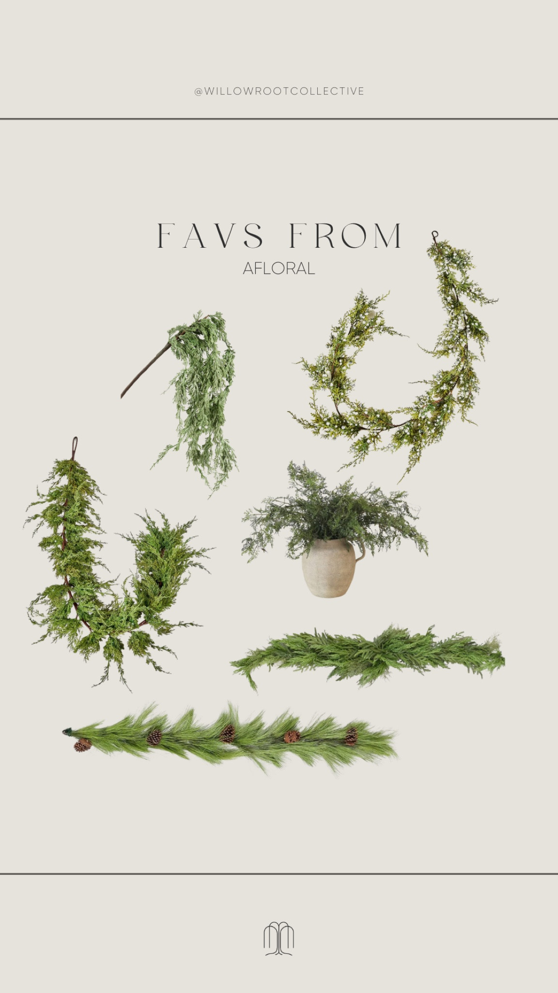 Favourite greenery from Afloral. Faux garland, faux stems, cedar, pine  

#LTKSeasonal #LTKHoliday #LTKhome