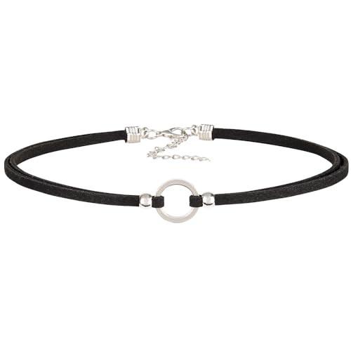 ISCASSE Black Choker for Women Necklace Adjustable Layered Choker Fashionable Collar Necklace Goth Jewelry Gifts | Amazon (US)