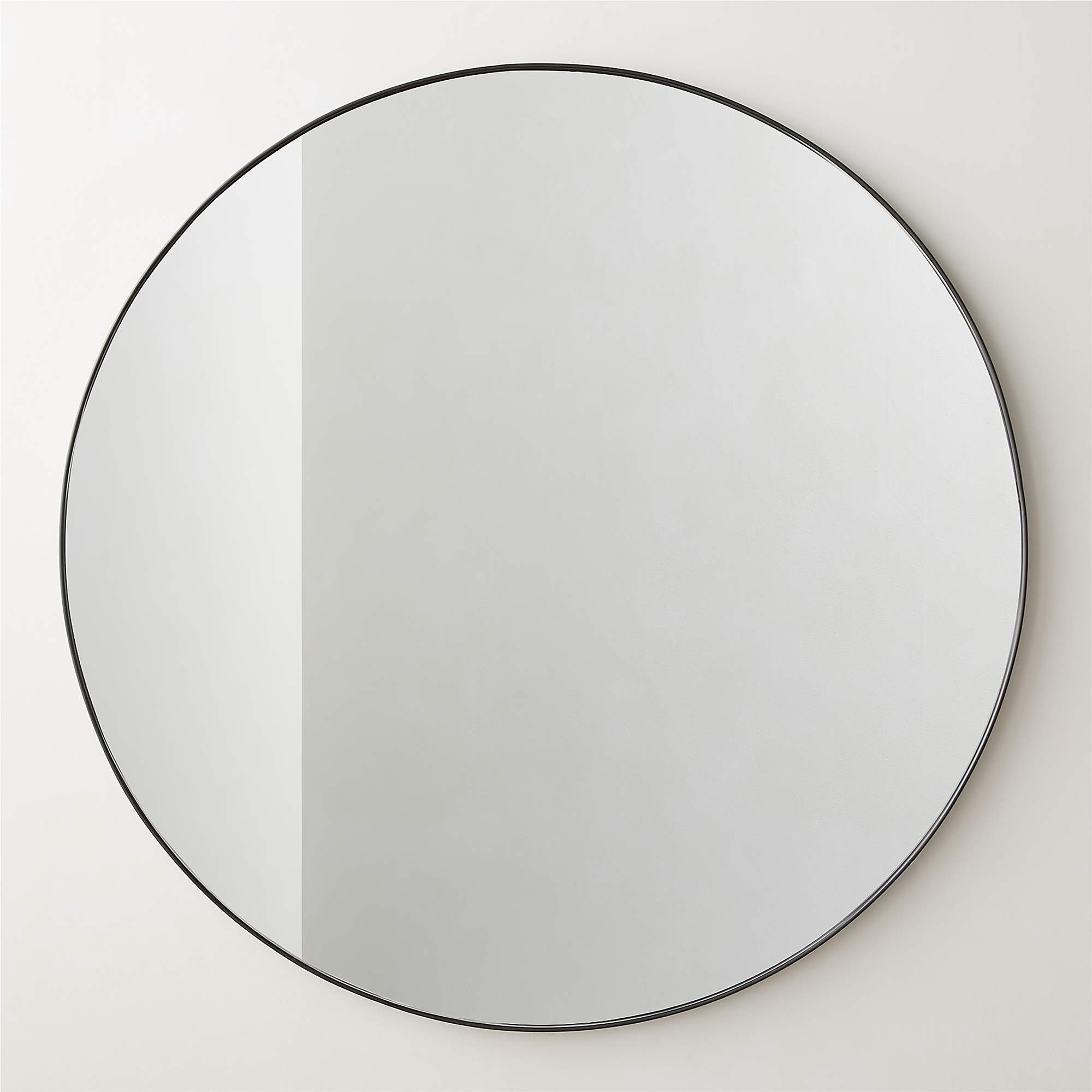 Espressione Blackened Brass Round Wall Mirror 48" + Reviews | CB2 | CB2