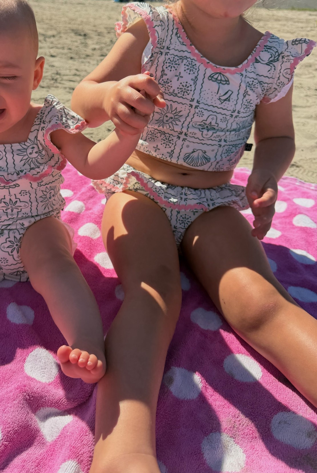 Baby and toddler matching swim!!