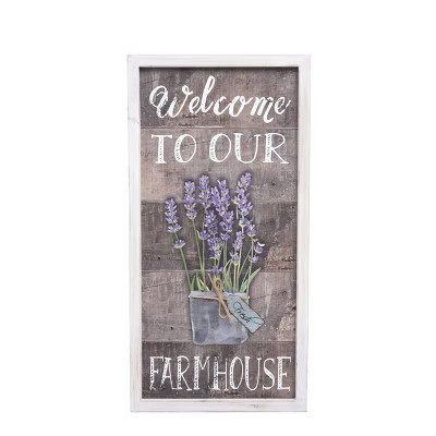 Gallerie II Lavender Welcome To Our Farmhouse Spring Wall Art Decor | Target