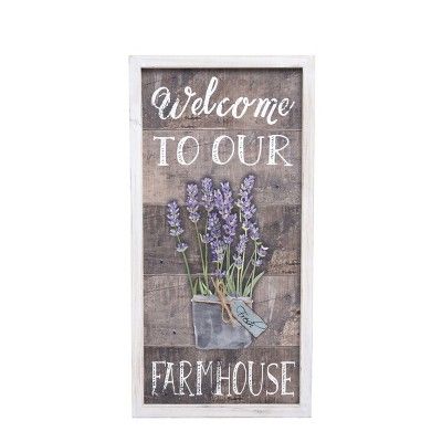 Gallerie II Lavender Welcome To Our Farmhouse Spring Wall Art Decor | Target