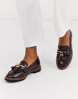 River Island – Tasselloafer in Burgunder | ASOS DE