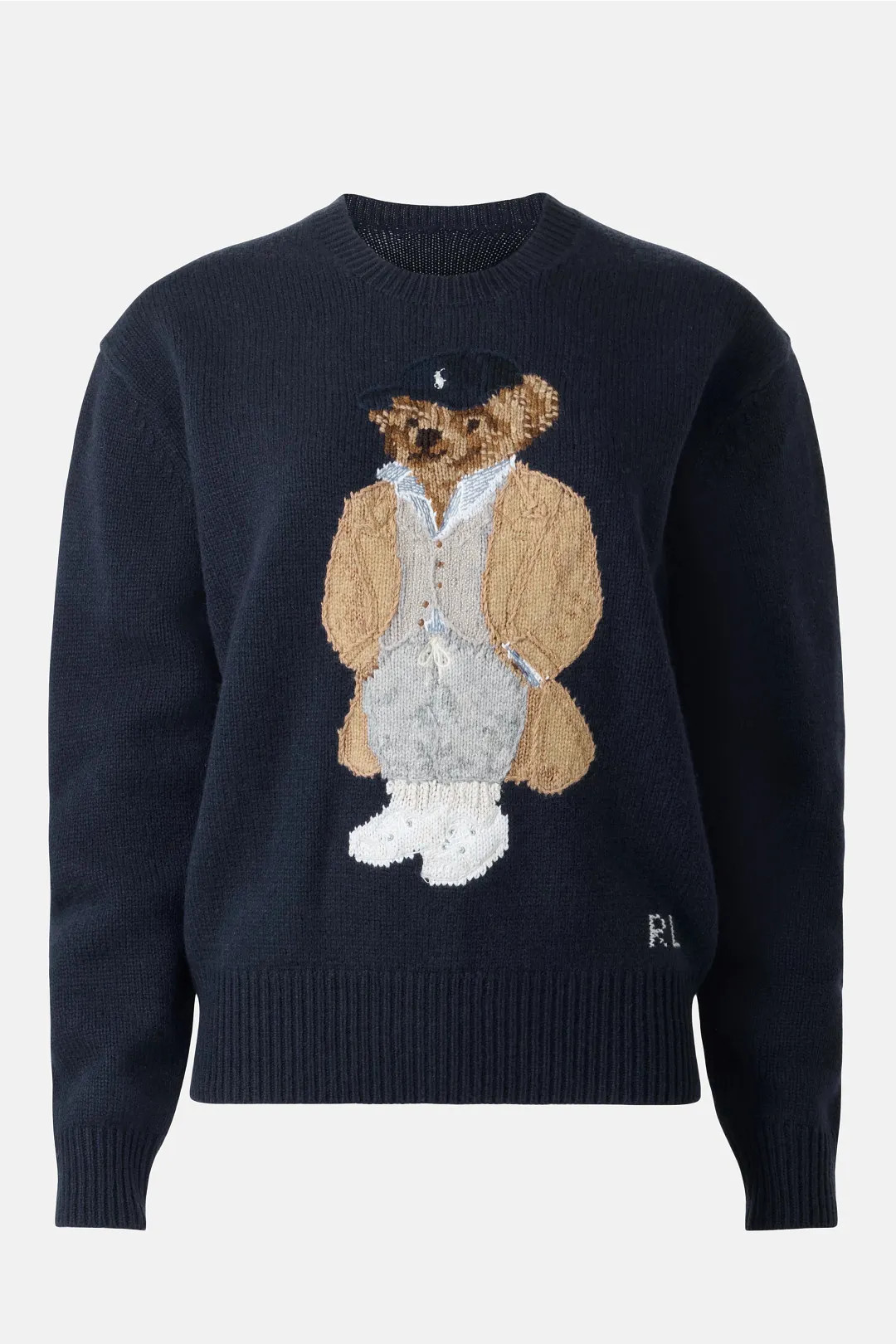 Polo Ralph Lauren Wool Bear Long Sleeve Collared Pullover Sweater | Rent the Runway