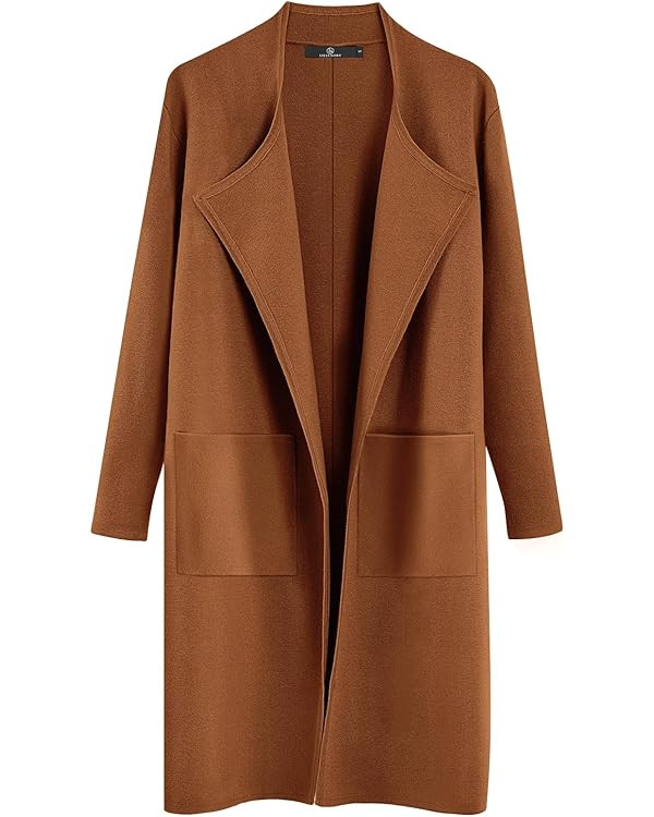 LILLUSORY Women's Long Knit Wool Cardigan Sweaters Oversized Fall Dressy Coatigan 2023 Winter Coa... | Amazon (US)