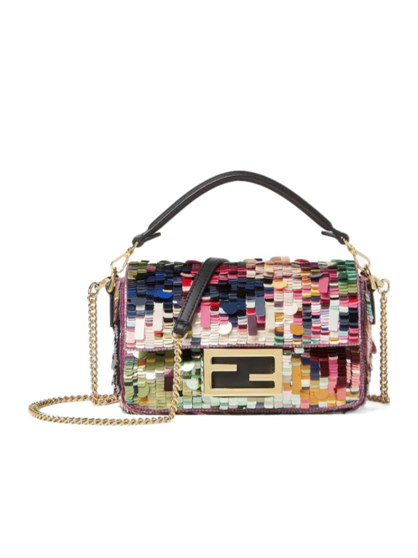 Fendi Baguette Sequin-Embellished Mini Tote Bag | Senser US