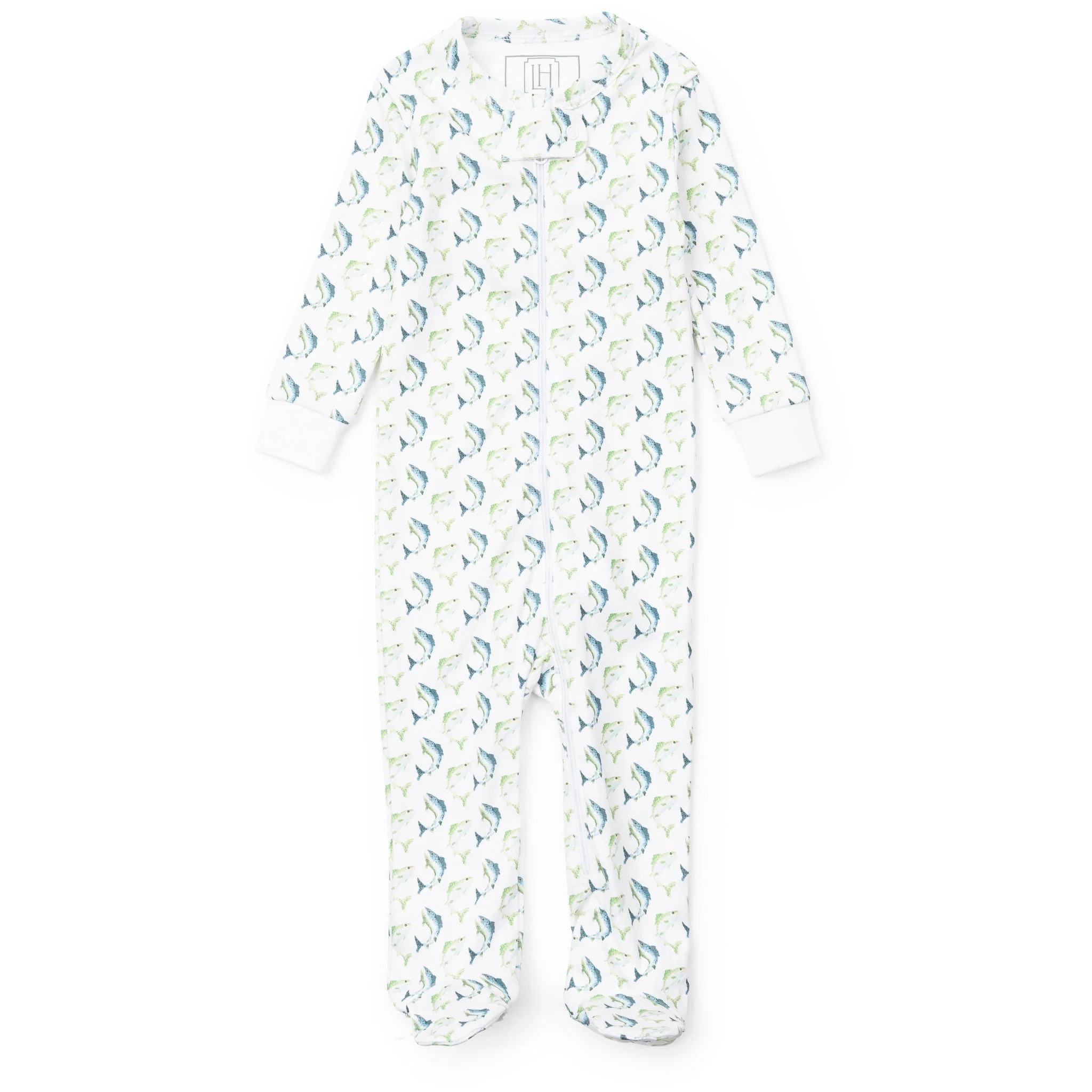 Parker Boys' Zipper Pajama - Jumping Trout | Lila and Hayes