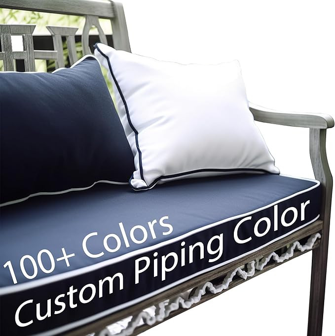 Custom Size Bench Cushion Pads for Indoor Outdoor Furniture Window Seat Sofa Couch Swing 70D High... | Amazon (US)