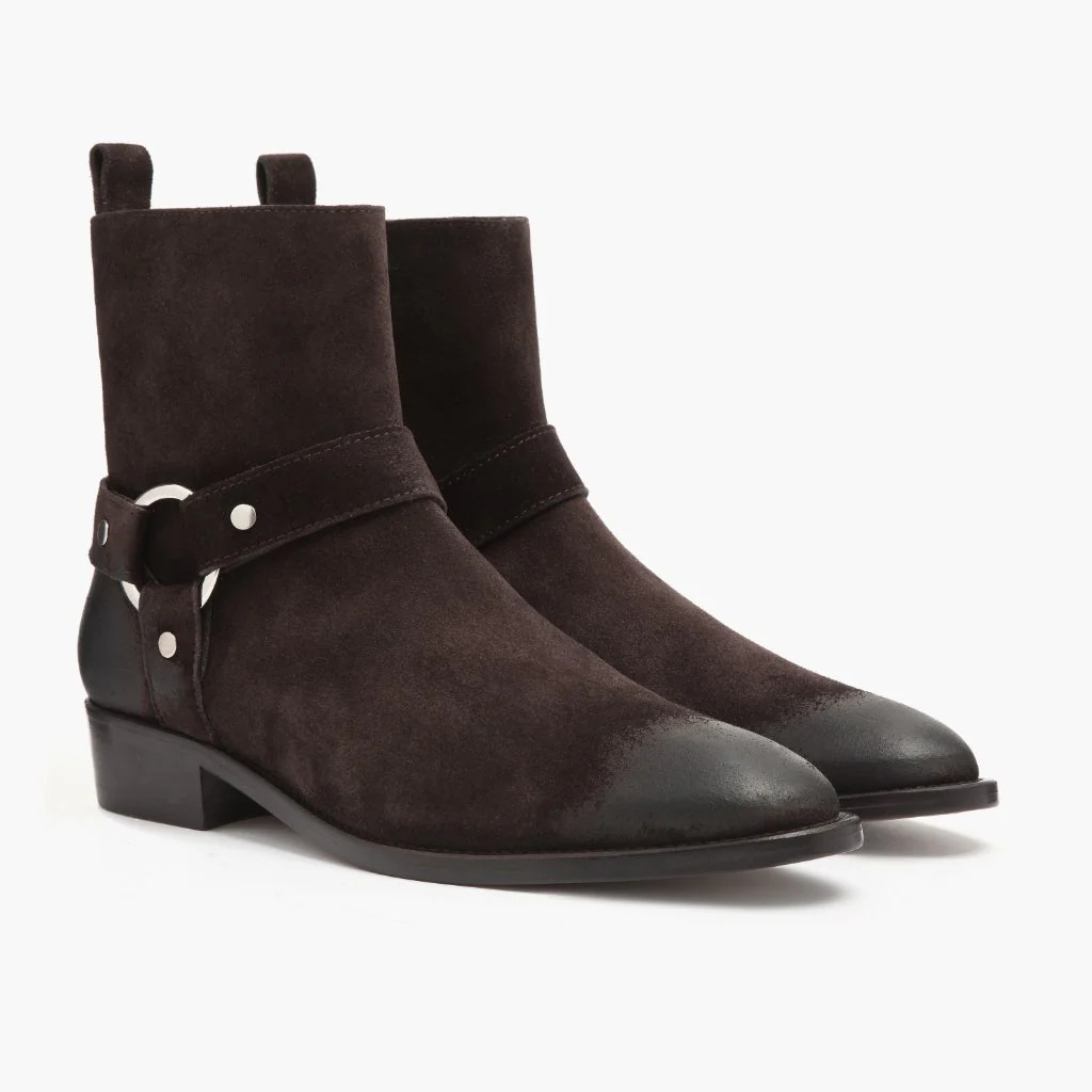 Harness | Dark Brown Suede | Thursday Boot Co.