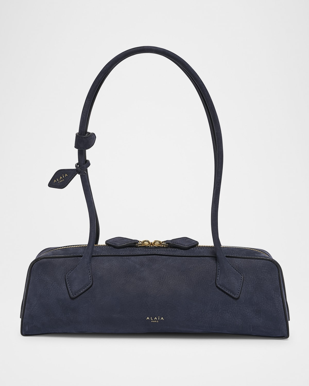 Le Teckel Medium Suede Shoulder Bag | Neiman Marcus