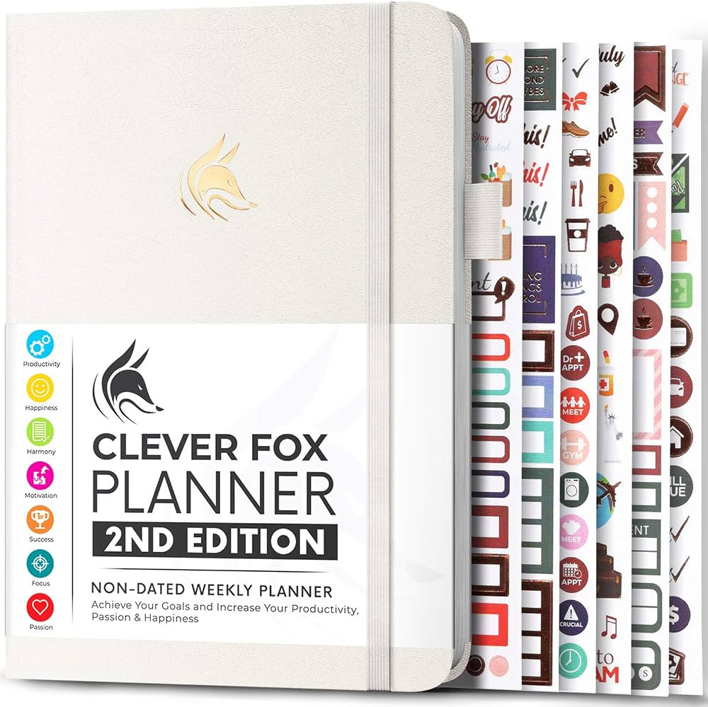 Clever Fox Planner 2nd Edition – Colorful Weekly & Monthly Goal Setting Planner, Habit Trackers... | Amazon (US)