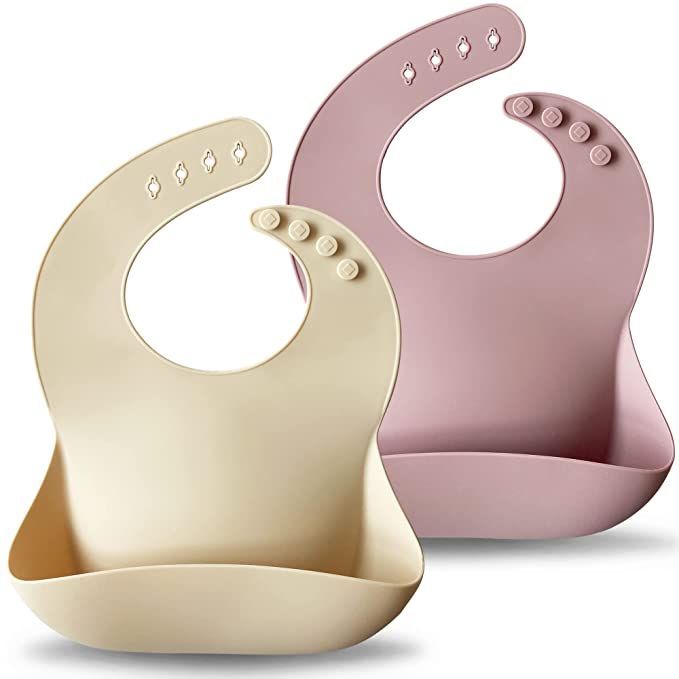 Moonkie Silicone Baby Bibs Set Of 2, BPA Free Waterproof Soft Durable Adjustable Silicone Bibs fo... | Amazon (US)