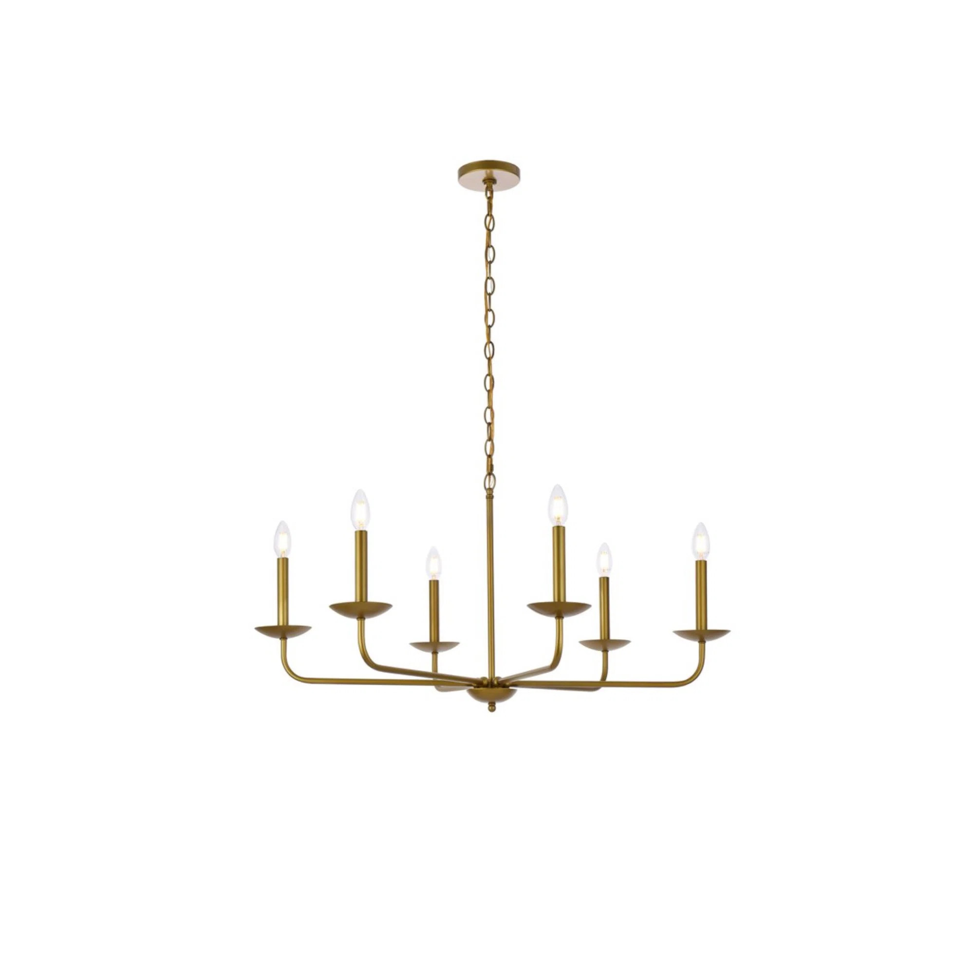 Baltray 6 - Light Steel Dimmable Chandelier | Joss & Main