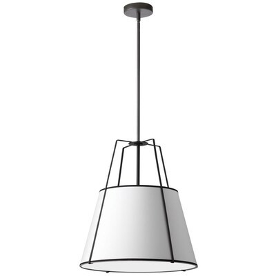 Dainolite  Trapezoid 3-Light Matte Black Modern/Contemporary Drum Pendant Light | Lowe's