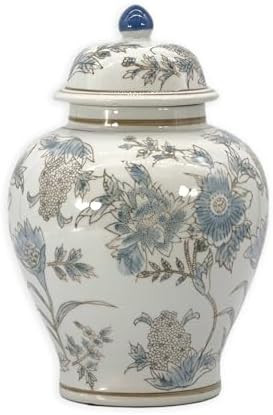 Galt International Classic Light Blue & White Flower Chinoiserie Jar 12" w/Lid - Ginger Jar, Tea ... | Amazon (US)