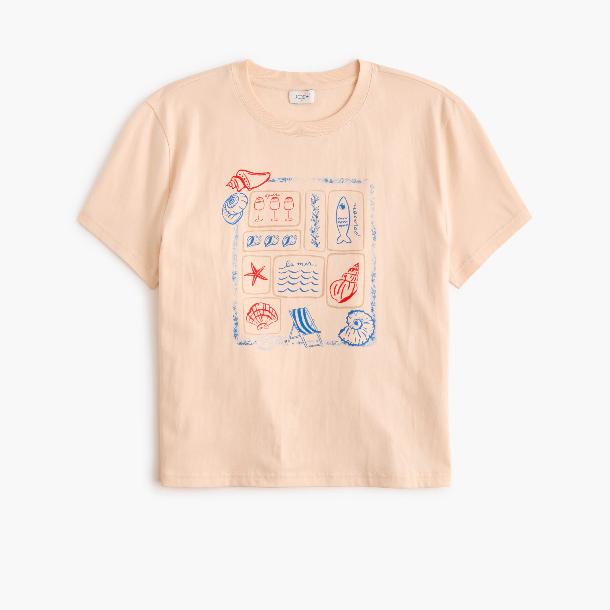 Beach grid graphic tee | J.Crew Factory