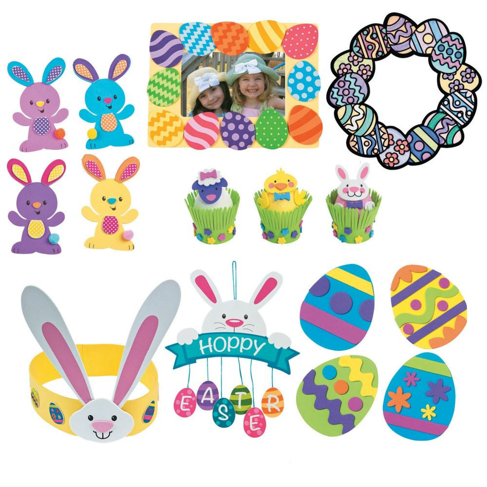 84 Pc Bulk Easter Craft Kit Assortment - | Oriental Trading Company