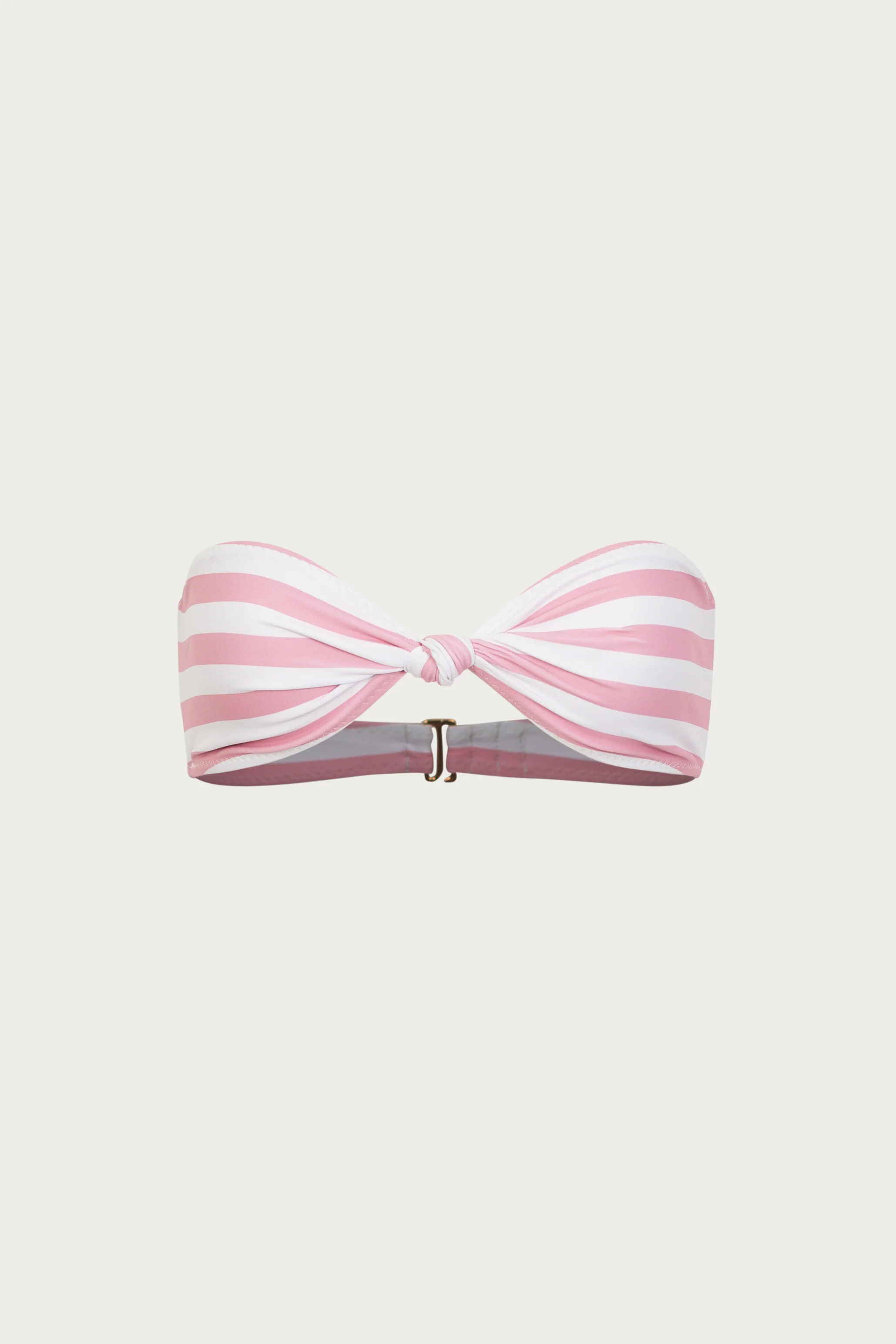 Knotted Bandeau Top (Pink Stripe) | SAME