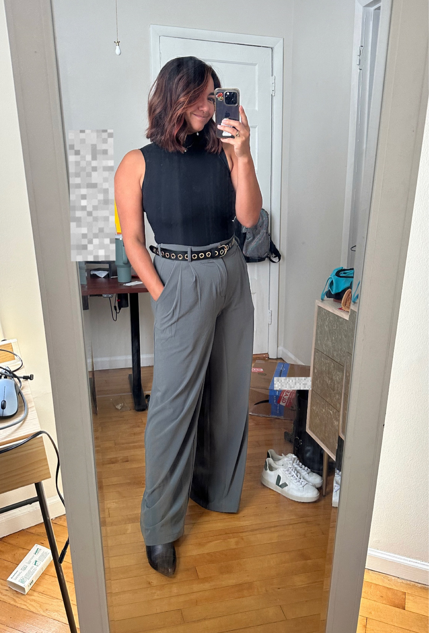 Another work outfit! Work ootd, midsize work outfit, business casual outfit, work pants, high neck bodysuit 

#LTKstyletip #LTKworkwear #LTKmidsize