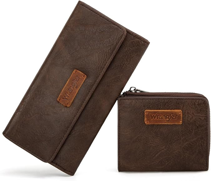 Montana West X Wrangler Women's Wallet Set RFID Wallet for Women Large Womens Wallet Woman Credit... | Amazon (US)