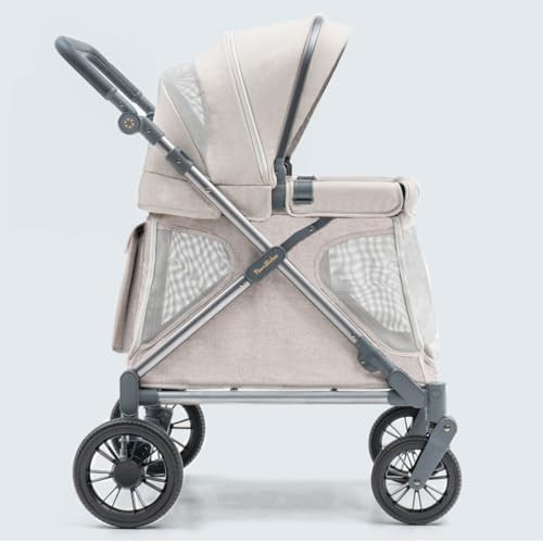 Familidoo Q1 Multi-Use Kids Wagon Stroller – Foldable, Lightweight & All-Terrain for Kids & Pets – 5-Point Safety Harness, Rain Cover & Compact Travel Design – Supports Up to 132 lbs (Ash Rose) | Amazon (US)