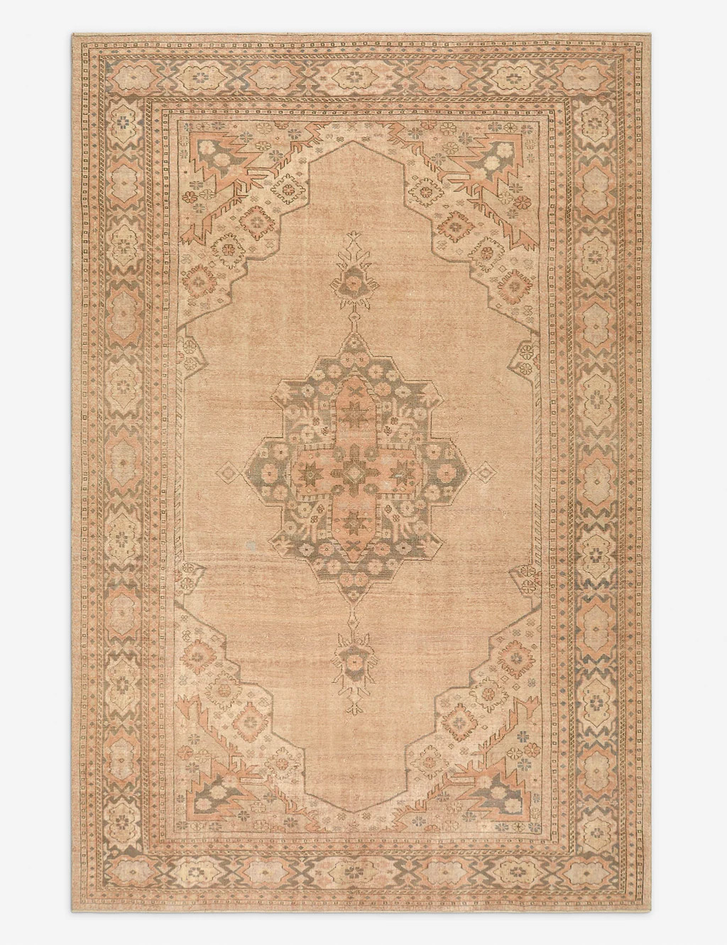 Vintage Turkish Hand-Knotted Wool Rug No. 414, 7' x 10'6" | Lulu and Georgia 