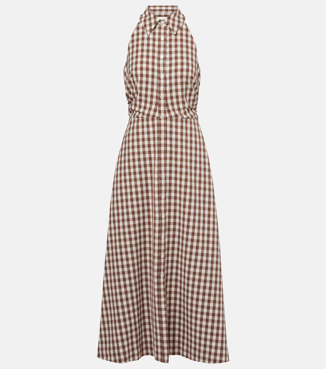 Mackey gingham seersucker midi dress | Mytheresa (US/CA)