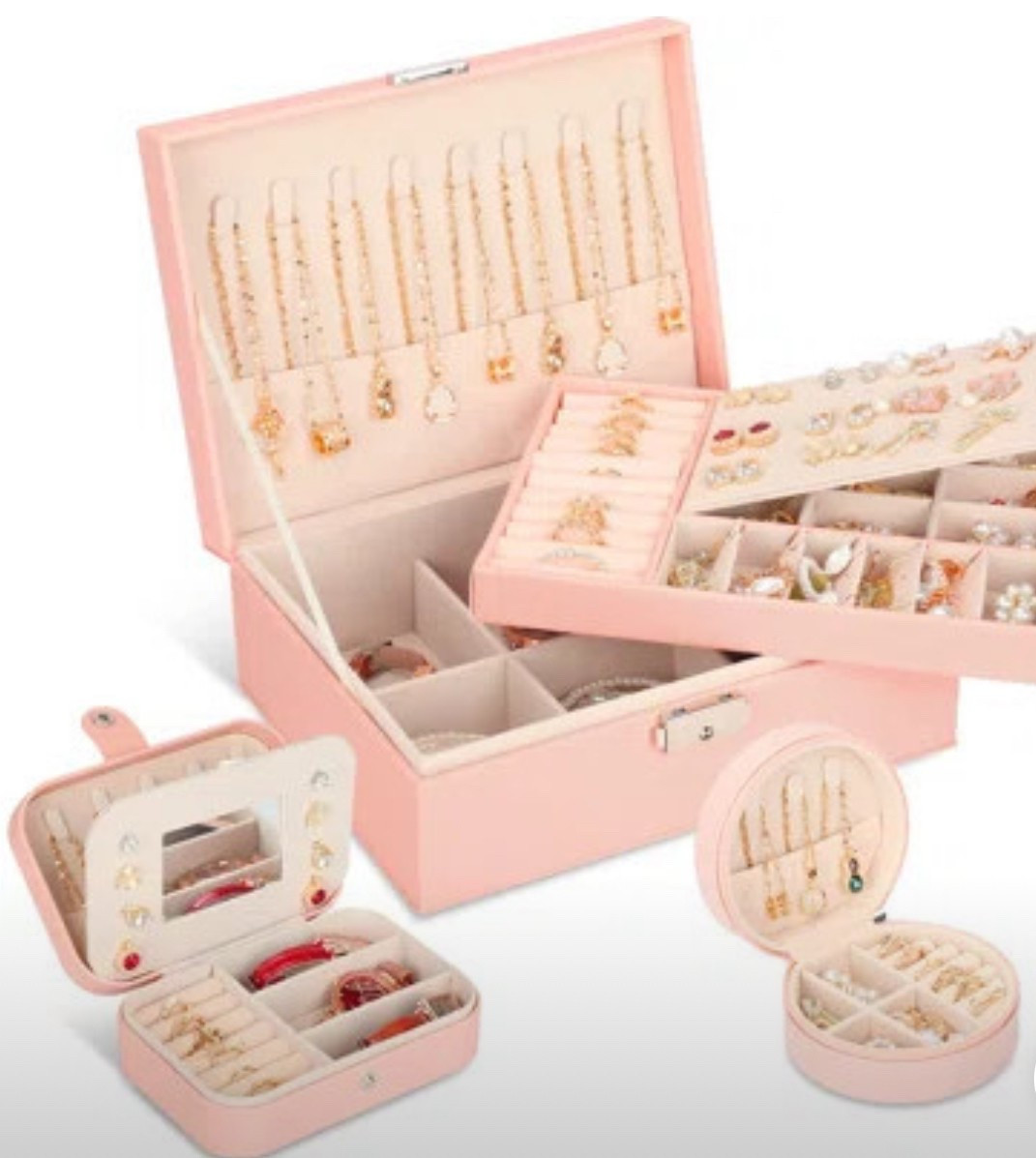 Jewelry Organizers! 💎💍
Get all your rings, necklaces, bracelets, earrings, studs, hair clips, pins and all the jewelry essentials in one place!
Make your travels easy!

#LTKGiftGuide #LTKTravel