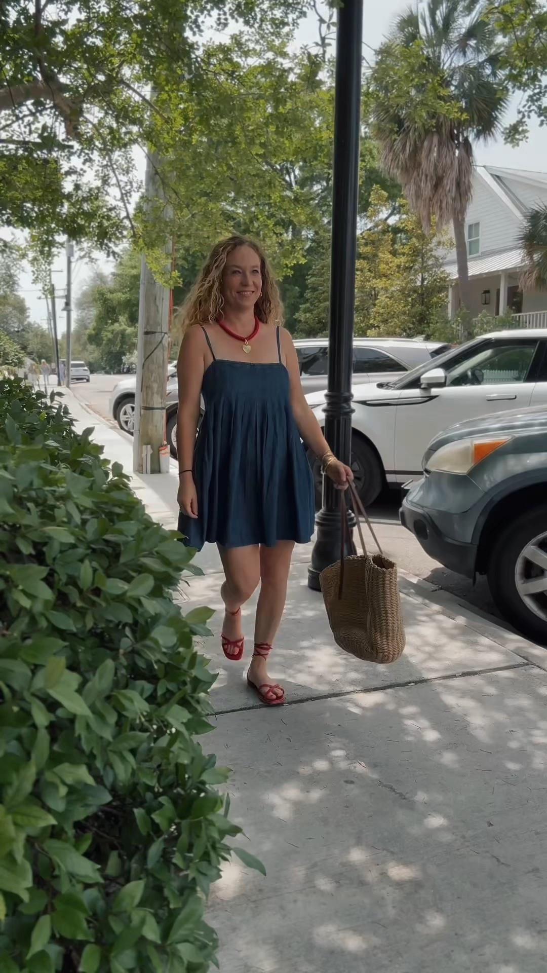 Perfect summer easy throw on a go dress!

This denim pleated mini dress has adjustable straps and is very comfortable!  Paired with red lace up sandals for a pop of color!

Wearing a size small!  Dress is Zara so I can't link it but sharing similar styles!

#LTKPetite #LTKSeasonal #LTKOver40