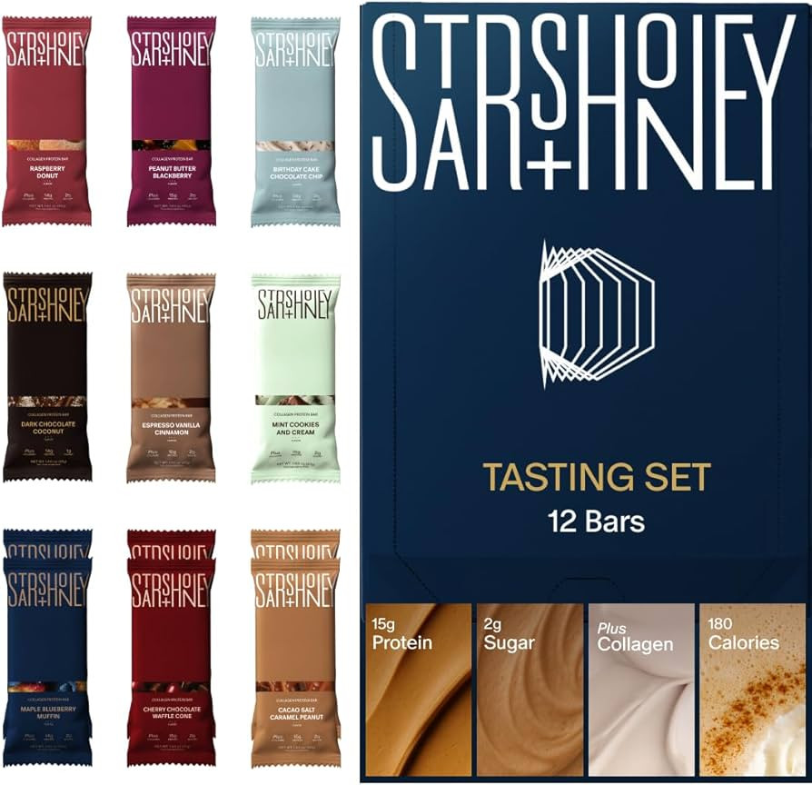 Stars + Honey Protein Bars, Variety Pack, 14-15g Protein, 1-3g Sugar, with Collagen Peptides, Dai... | Amazon (US)
